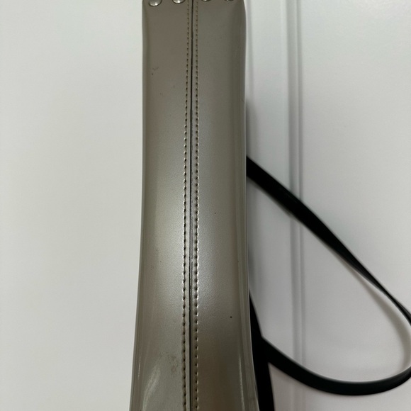 Beijo Shoulder Vintage Gray Bag with Black Double Straps - Picture 5 of 8